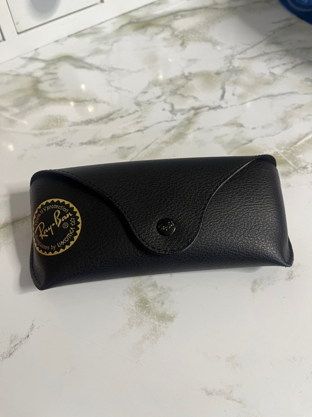 Ray-Ban Black Sunglasses Case with Gold Logo Accent